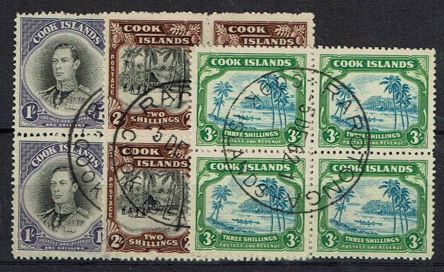 Image of Cook Islands SG 143/5 FU British Commonwealth Stamp